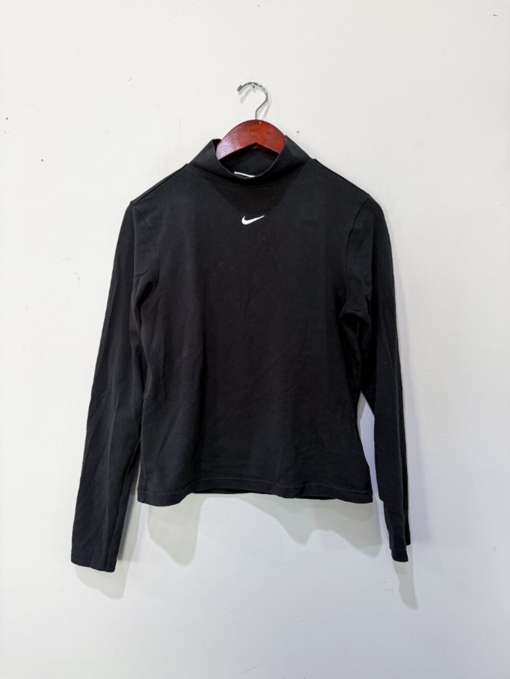 Nike Sportswear Collection Essentials Long Sleeve Mock Top Black Women's M